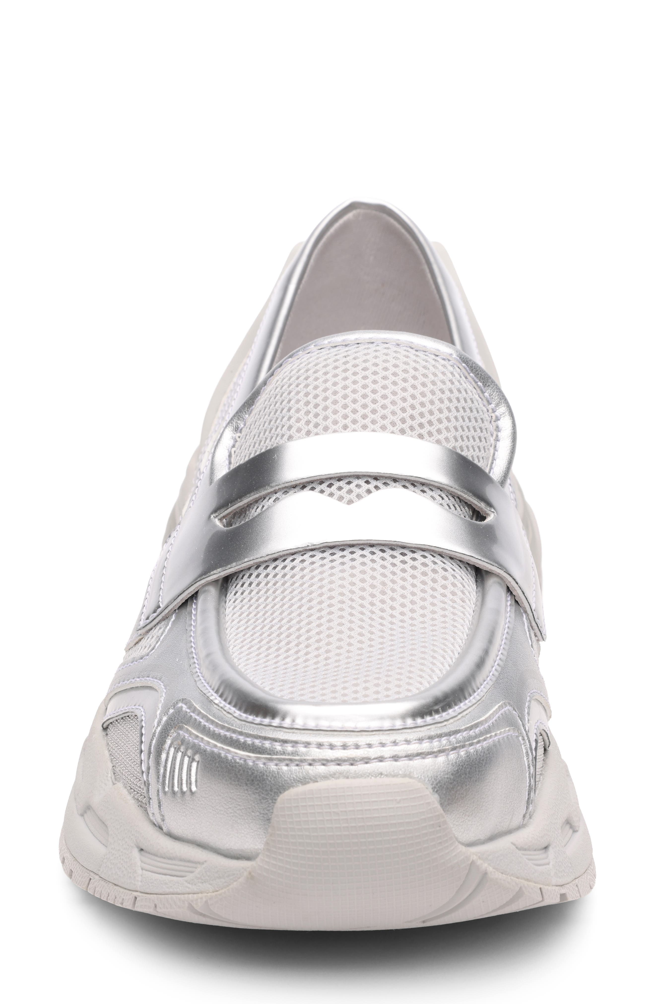 Ash Romie Bis Hybrid Mesh Loafer Sneaker, Alternate, color, Silver/ Silver