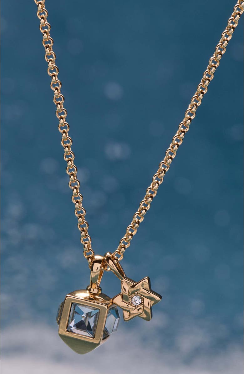 Alex and Ani Hanukkah Duo Charm Necklace, Alternate, color, Gold