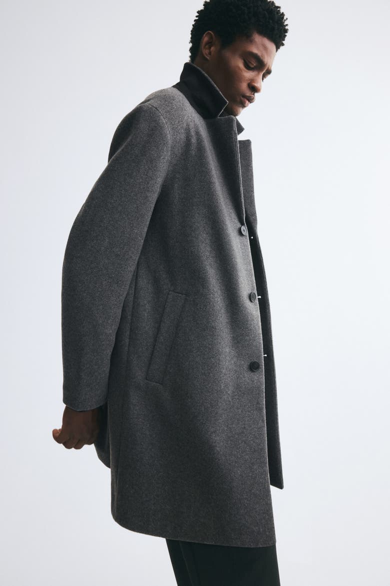 Single-Breasted Coat, Alternate, color, Dark gray