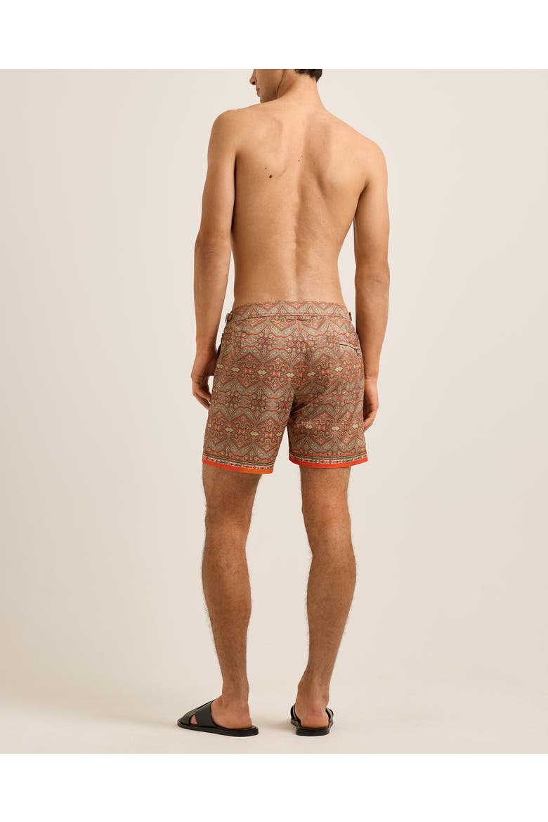 Bulldog Exclusive-Print Swim Shorts, Alternate, color, Vermillion