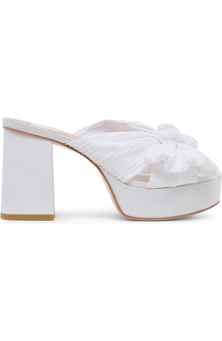 Dolce Vita Blare Platform Slide Sandal, Alternate, color, White Satin