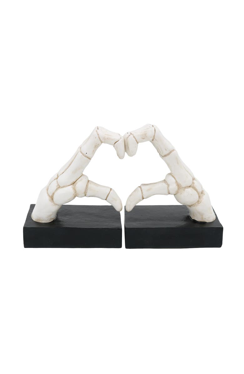 Transpac Halloween Decorative Sculpture White Resin Tabletop Object, Main, color, White