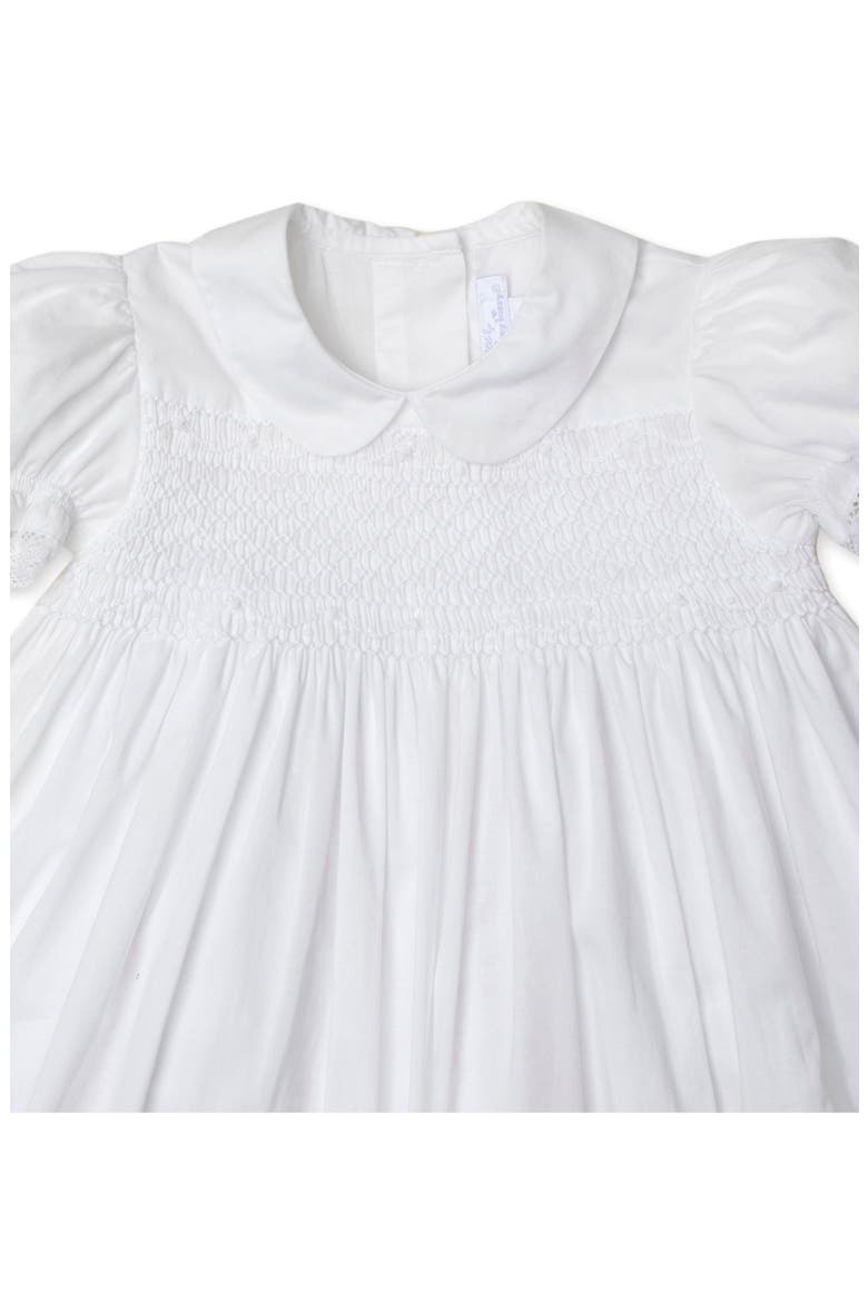 New Silene Cotton Christening Gown & Bonnet, Alternate, color, WHITE