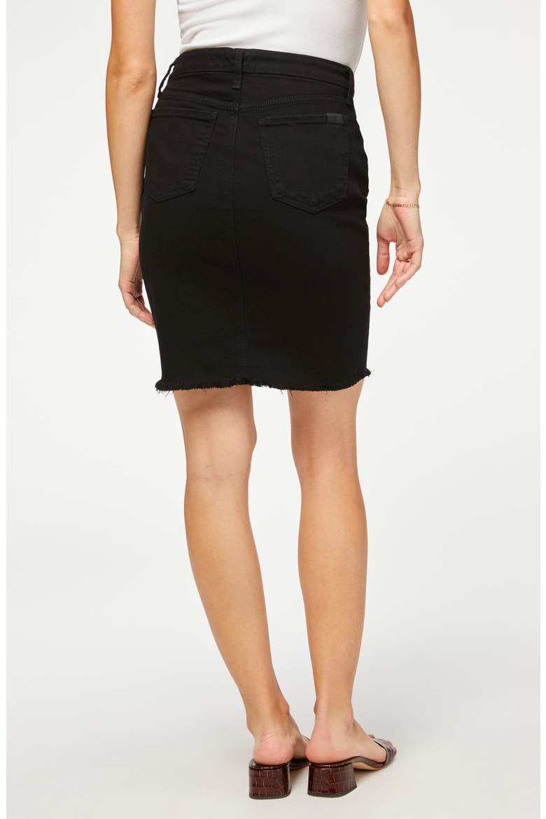 Denim Pencil Skirt, Alternate, color, BLACK