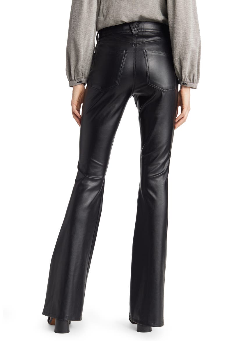 Beverly Coated High Waist Skinny Flare Jeans, Alternate, color, BLACK