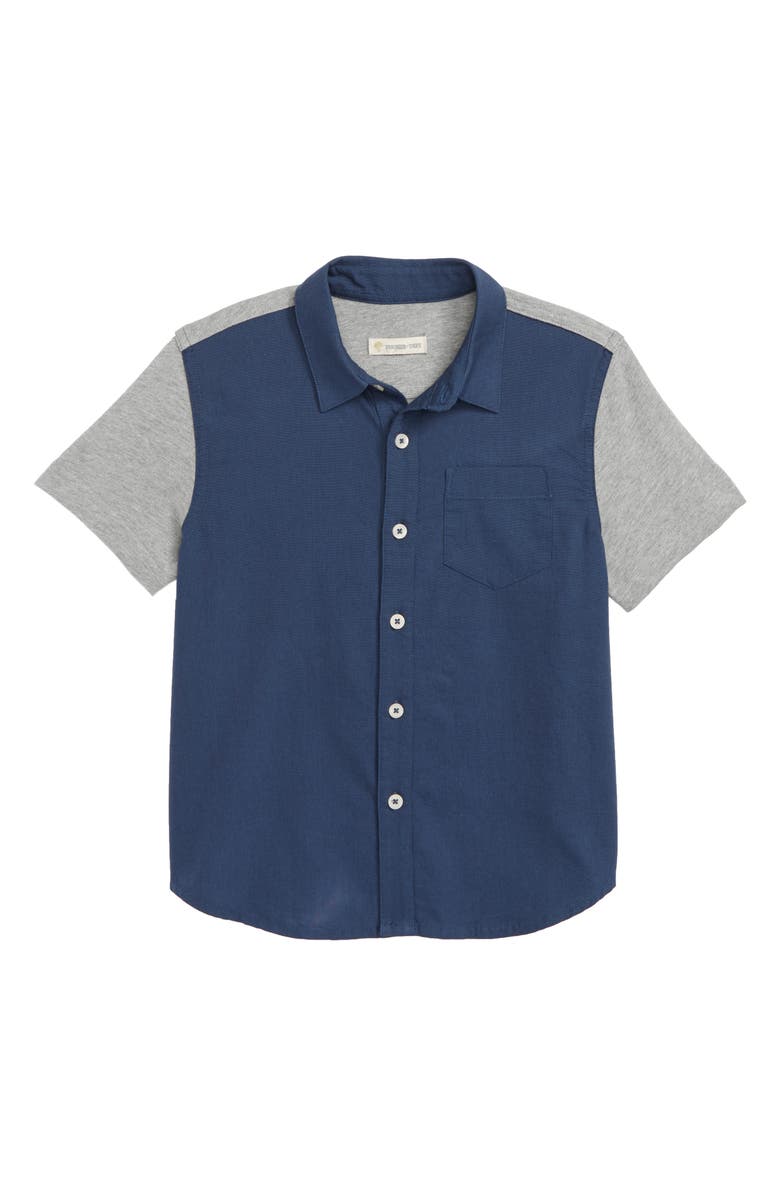 Tucker + Tate Mixed Media Shirt, Main, color, 