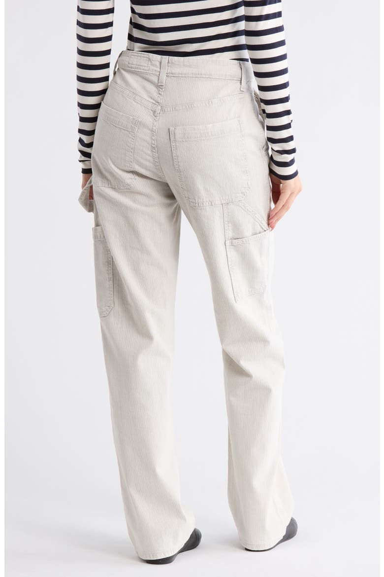 Stripe High Waist Relaxed Straight Leg Carpenter Pants, Alternate, color, NAVIGATOR