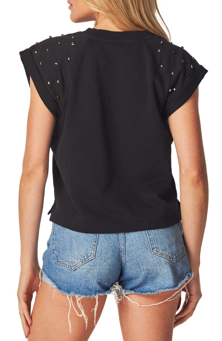 BLUEGREY Studded Cap Sleeve T-Shirt, Alternate, color,