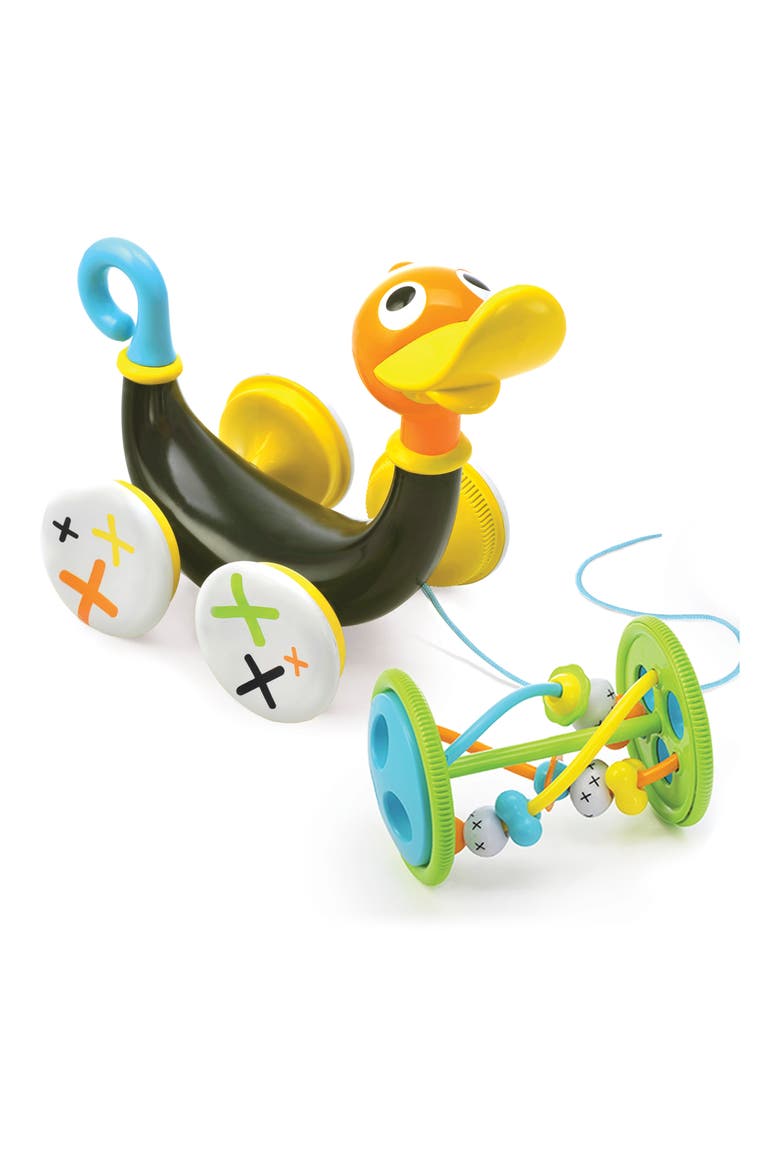 Pull-Along Whistling Duck Toy, Main, color, MULTI