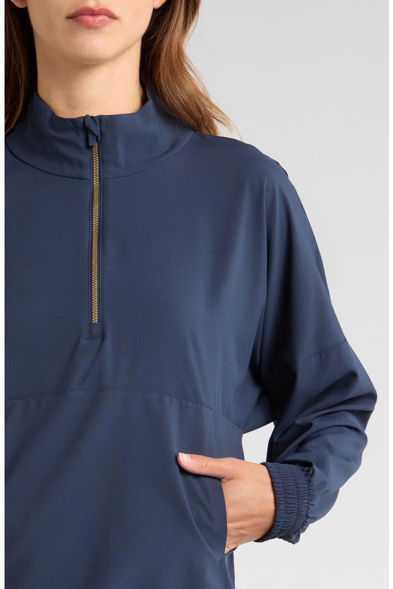 Mirage Water-Repellent Half-Zip Jacket, Alternate, color, NAVY BLUE