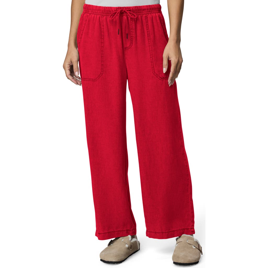 Splendid Angie Crop Wide Leg Pants In Red