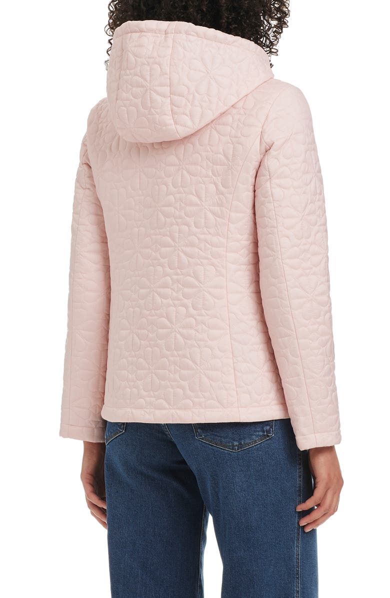 Kate Spade New York short spade flower quilted jacket, Alternate, color, Blush Pink