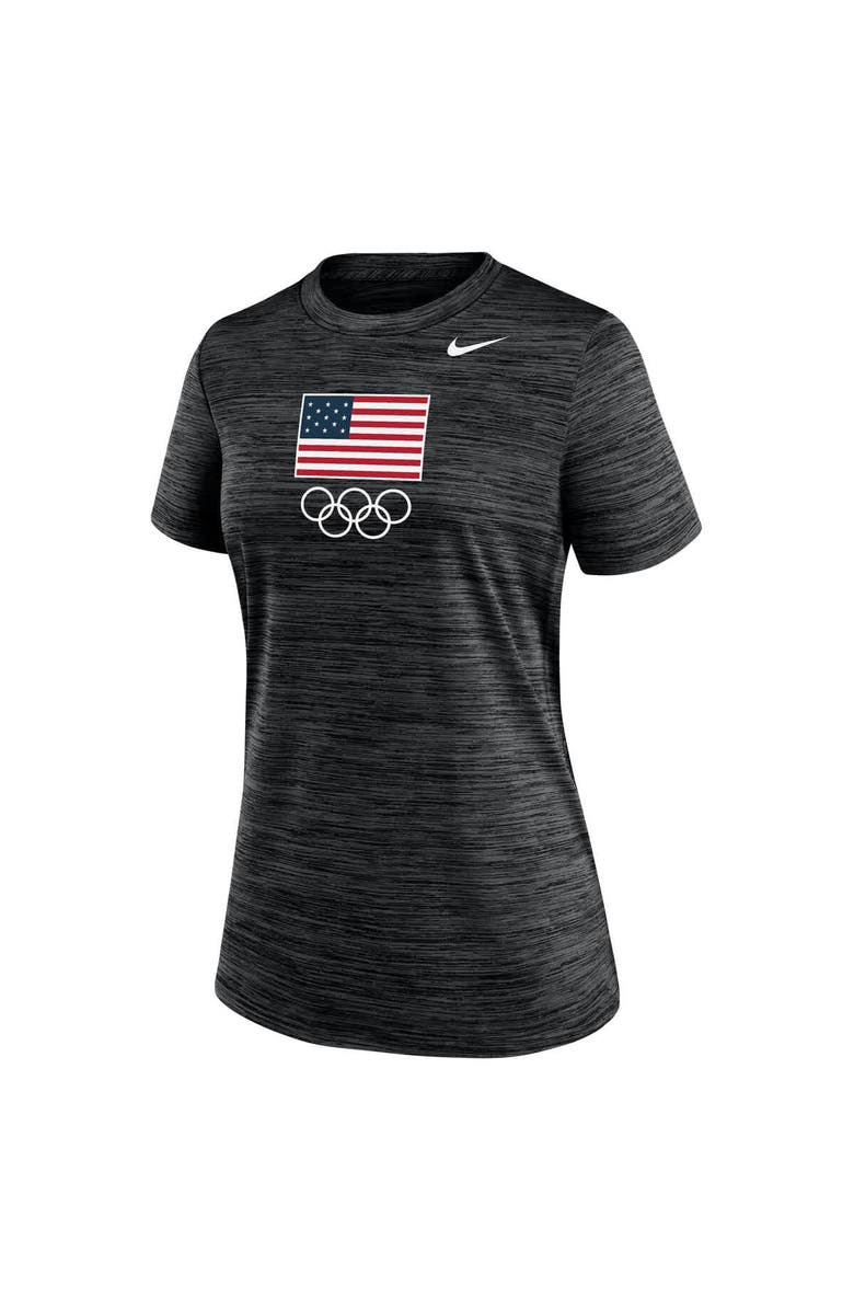 Nike Women's Nike  Black Team USA Velocity Performance T-Shirt, Alternate, color, Black