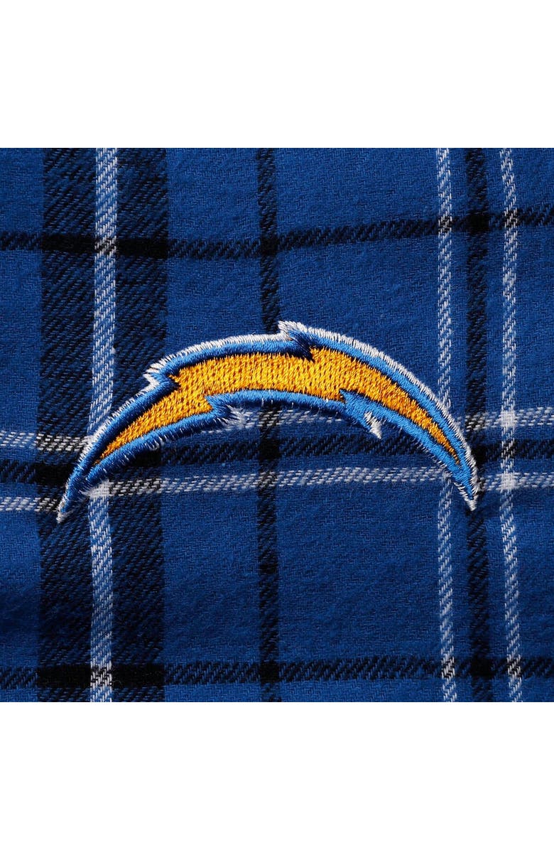 CONCEPTS SPORT Men's Concepts Sport Royal Los Angeles Chargers Ultimate Plaid Flannel Pajama Pants, Alternate, color, 