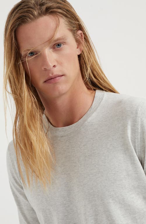 Brunello Cucinelli Light Grey Textured Sweater In Fog