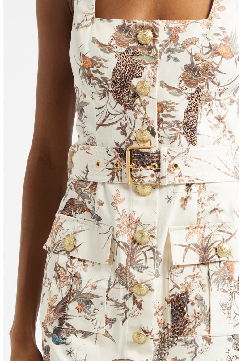 Idy Jungle Print Belted Dress, Alternate, color, ECR MT TAP