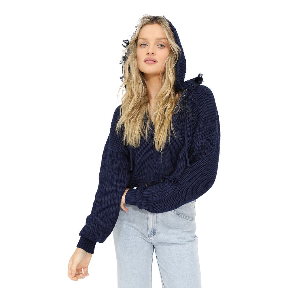Another Love Fringe Zip Knit - image 4
