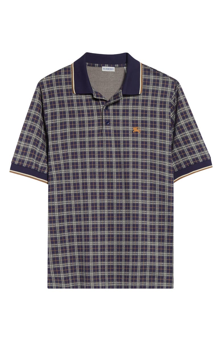Burberry Pelham Tipped Check Polo, Main, color, Pilot Blue Check