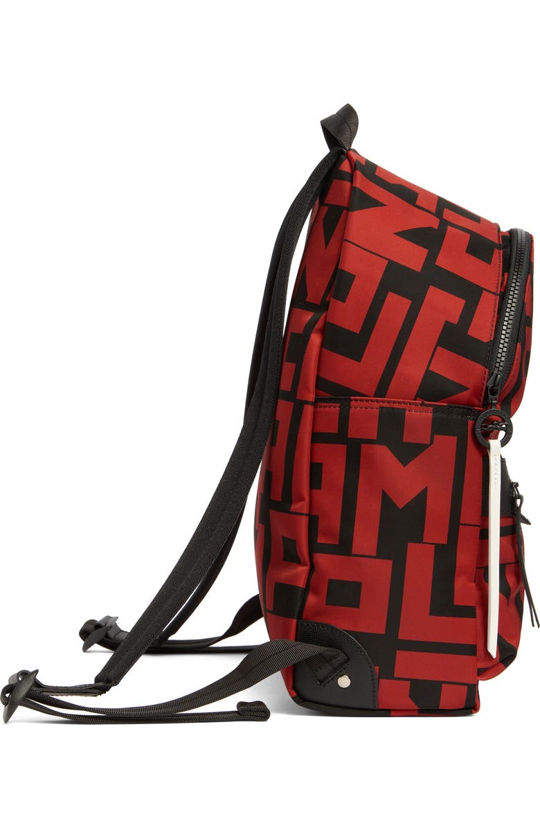 Longchamp Le Pliage Medium Backpack, Alternate, color, Black/ Brick