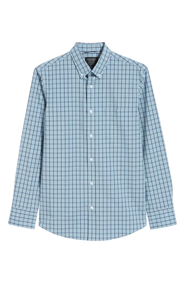 NORDSTROM MEN'S SHOP Tech-Smart Slim Fit Plaid Sport Shirt, Alternate, color,