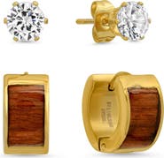 STEELTIME Set of 2 Assorted Earrings