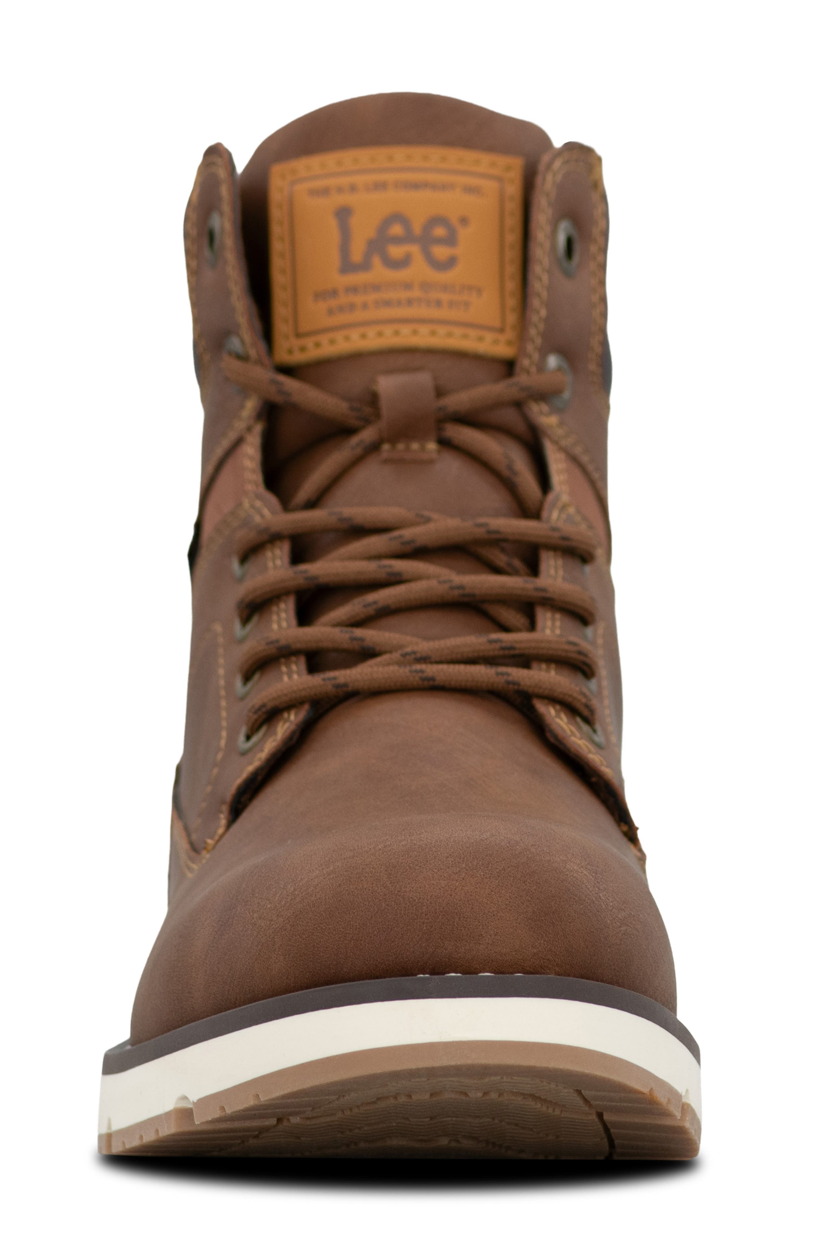 Montoya Faux Leather Boot, Alternate, color, BRITISH TAN/ CHOCOLATE