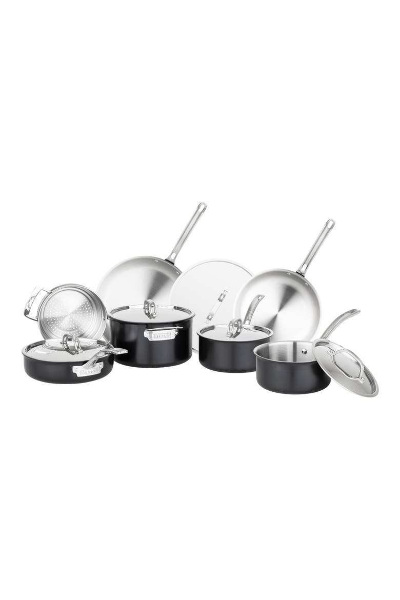 Cast Black 12-Piece Cookware Set, Main, color, BLACK