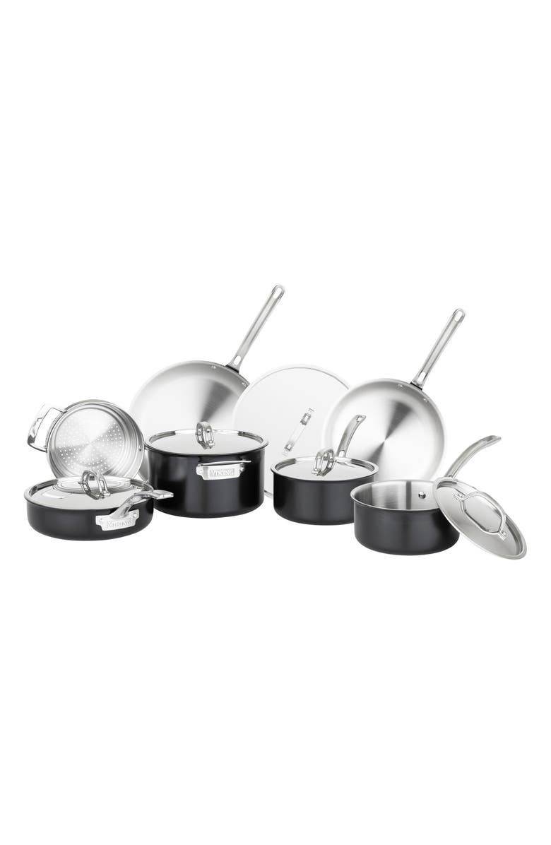 Viking Cast Black 12-Piece Cookware Set, Main, color, Black