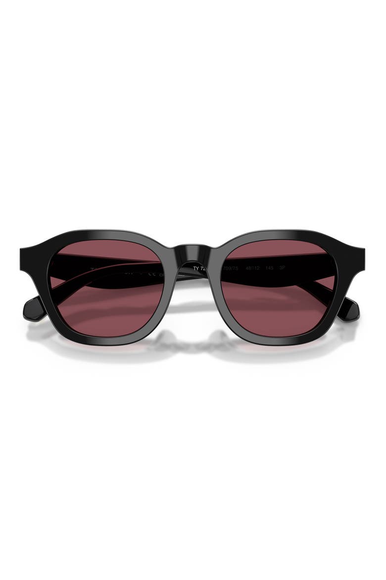 48mm Polarized Phantos Sunglasses, Alternate, color, BLACK / DARK VIOLET POLAR