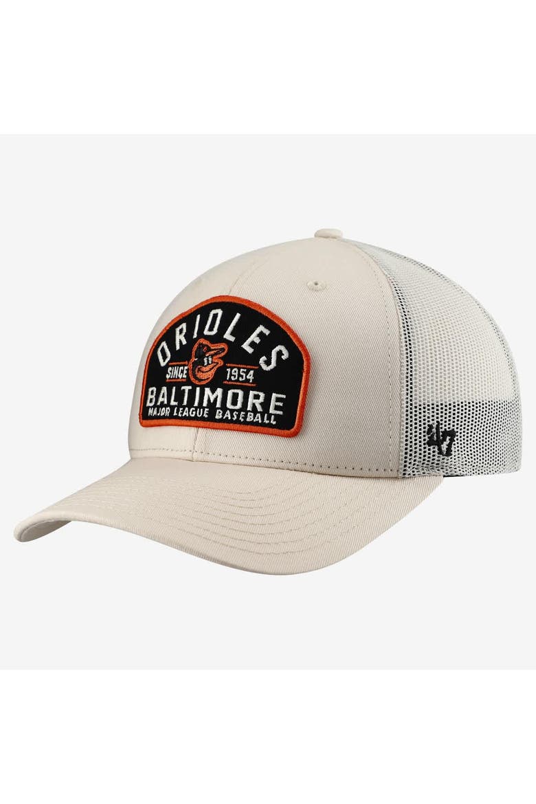 Men's '47  Cream Baltimore Orioles Leland Adjustable Trucker Hat, Main, color, Cream