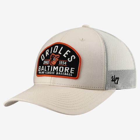 Men's '47  Cream Baltimore Orioles Leland Adjustable Trucker Hat