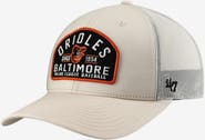'47 Men's '47 Cream Baltimore Orioles Leland Adjustable Trucker Hat