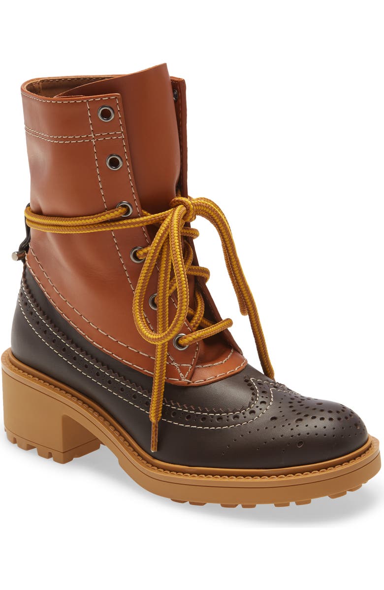 Chloé Franne Lace-Up Boot, Main, color,