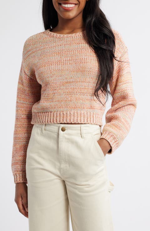 Vivid Sun Marled Cotton Crewneck Sweater