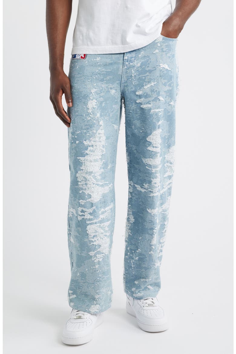Skel/Sword Straight Leg Jeans, Main, color, BLUE