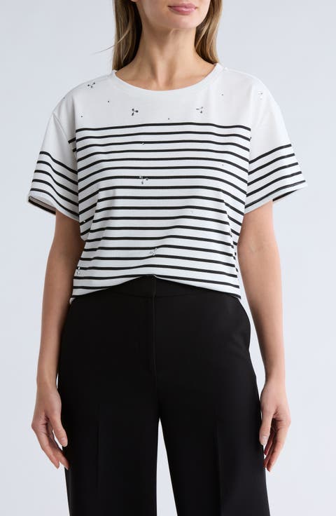 Embellished Stripe T-Shirt