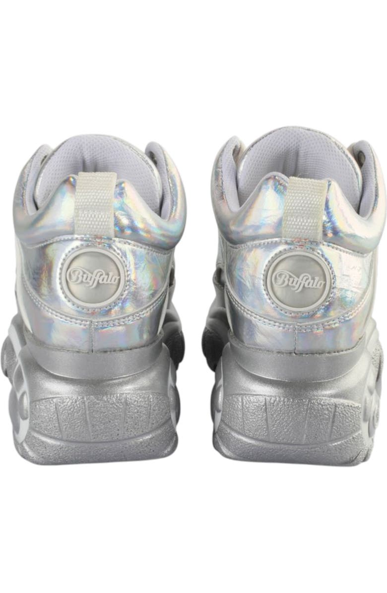 Buffalo Boots Classic Low Sneaker, Alternate, color, Silver Holo