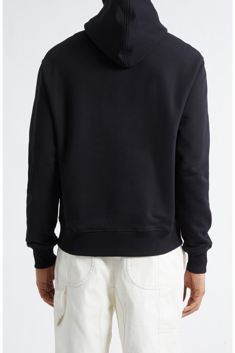 Embroidered Ami de Coeur French Terry Hoodie, Alternate, color, NOIR/ BLANC CREME