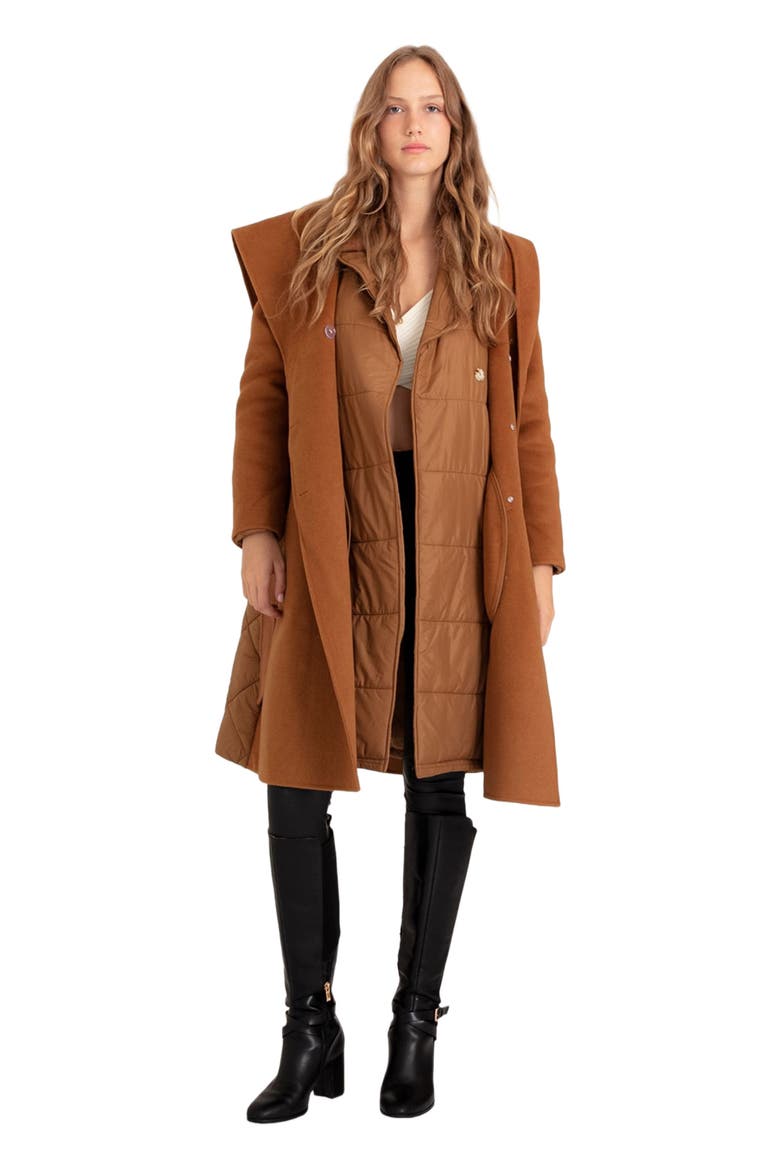 Walk Me Home Convertible Coat, Main, color, Camel