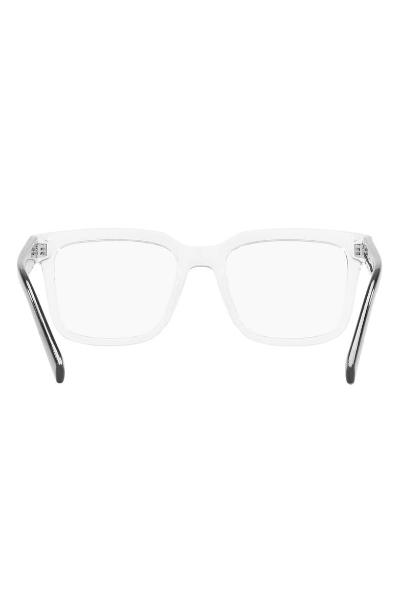 Dolce&Gabbana 52mm Square Optical Glasses, Alternate, color, Crystal