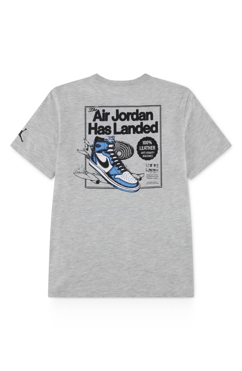 Jordan Kids' Air Jordan Has Landed Graphic T-Shirt, Alternate, color, Grey Heather