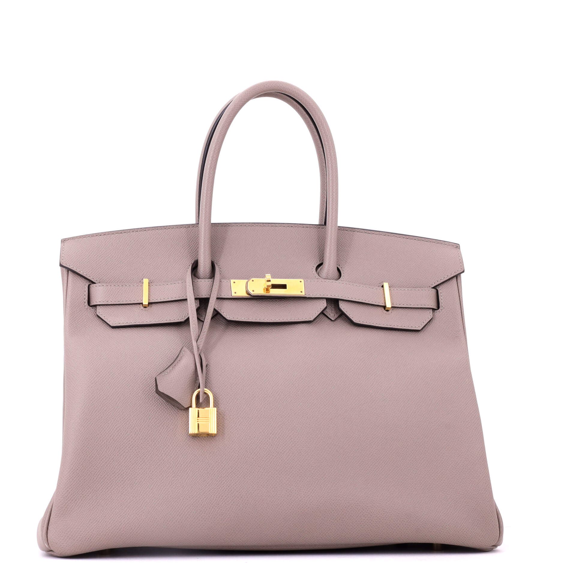 Pre-Owned Hermes Birkin Handbag Grey Epsom with Gold Hardware 35, Alternate, color, Gris Asphalte