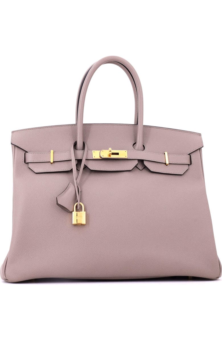 Pre-Owned Hermes Birkin Handbag Grey Epsom with Gold Hardware 35, Alternate, color, Gris Asphalte