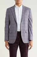 Original Penguin Purple Plaid Notch Lapel Blazer
