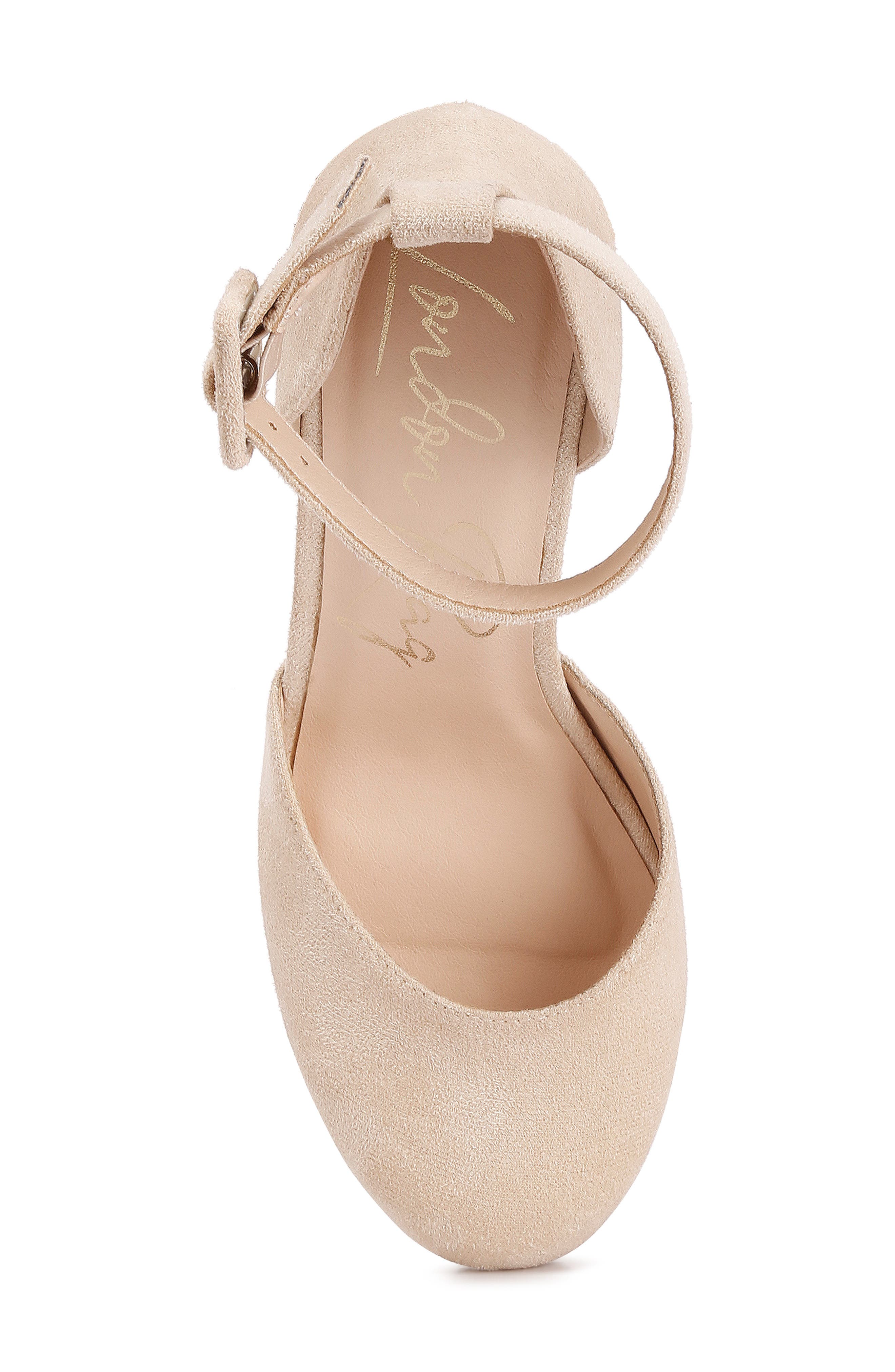 LONDON RAG Inigo Interchangeable Ankle Strap Platform Pump, Alternate, color, Beige