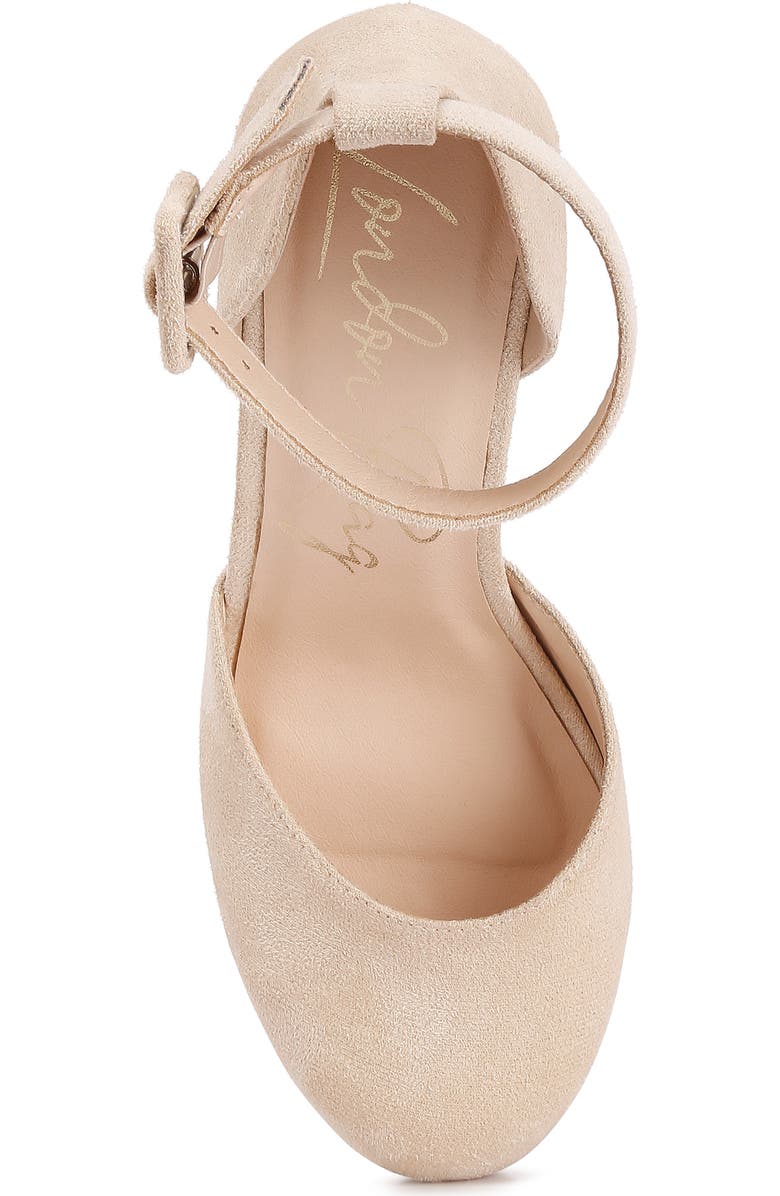LONDON RAG Inigo Interchangeable Ankle Strap Platform Pump, Alternate, color, Beige