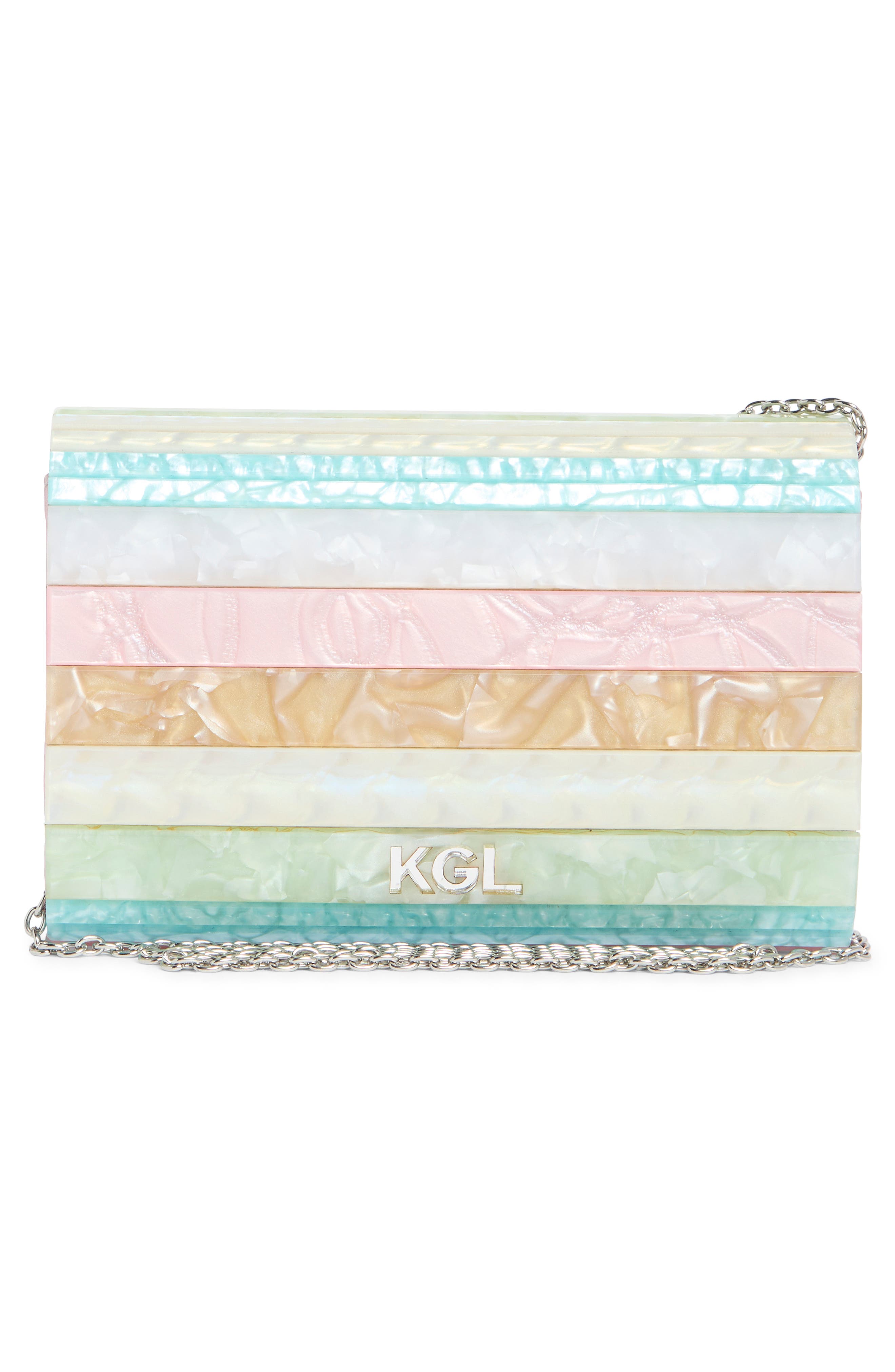 Kurt Geiger London Acrylic Stripe Party Clutch, Alternate, color, Multicolored