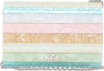 Acrylic Stripe Party Clutch