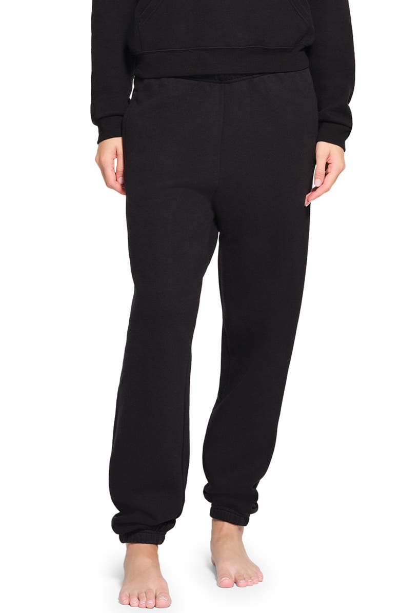 SKIMS Cotton Fleece Blend Classic Joggers, Main, color, Onyx