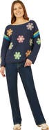 Yumi Crochet Flower Long Sleeve Jumper